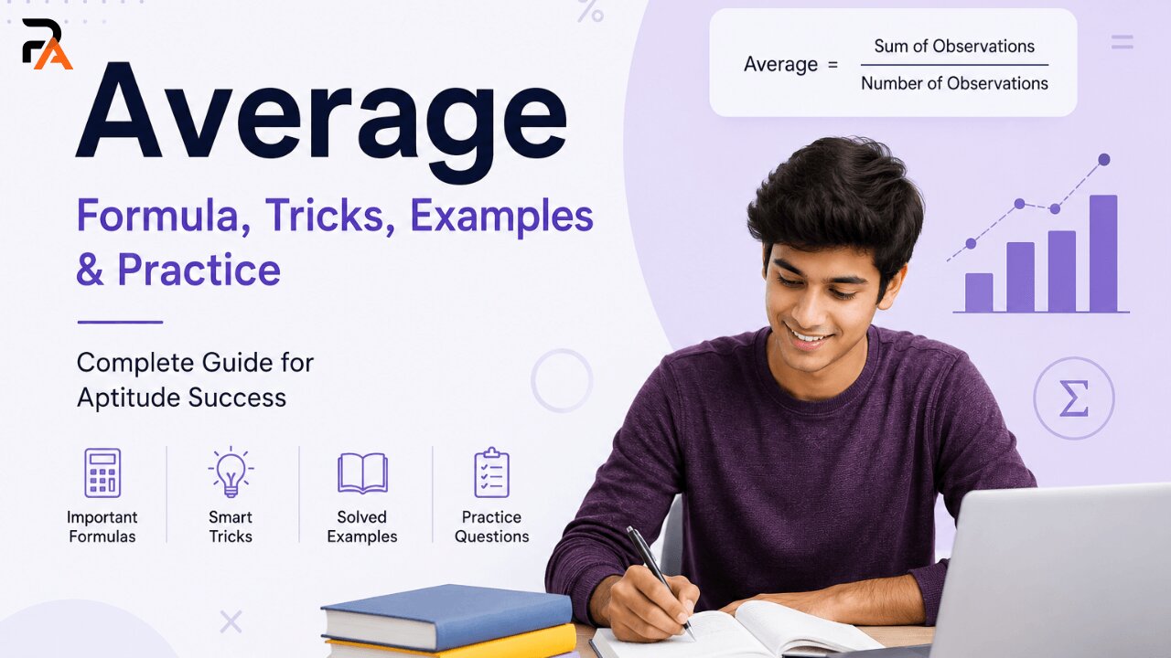 Average Aptitude Questions: Formula, Tricks, Examples & Practice