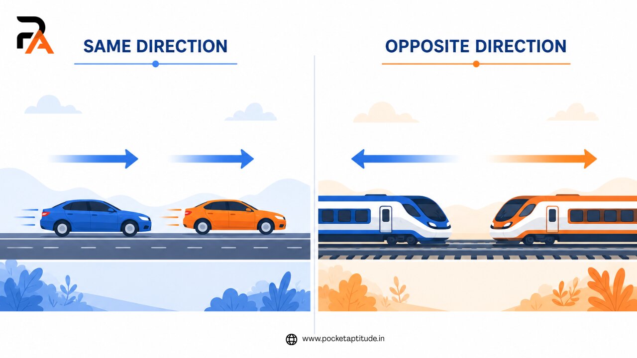Relative speed in same and opposite directions