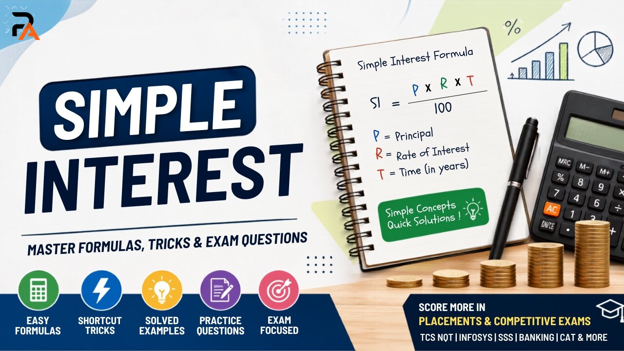 Simple Interest Aptitude: Formulas, Tricks, Solved Examples & Practice Questions