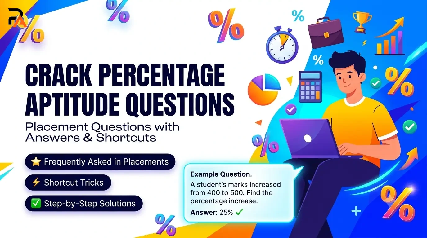 Percentage Aptitude Question for Campus Placements (With Answer & Solution)